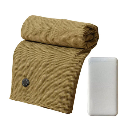 USB Electric Heated Blanket 3 Gears Heating Electric Blanket Shawl USB Heated Blanket Shawl With/Without 5000Mah Power Bank