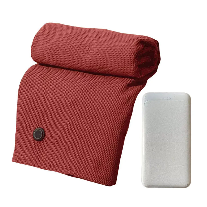 USB Electric Heated Blanket 3 Gears Heating Electric Blanket Shawl USB Heated Blanket Shawl With/Without 5000Mah Power Bank