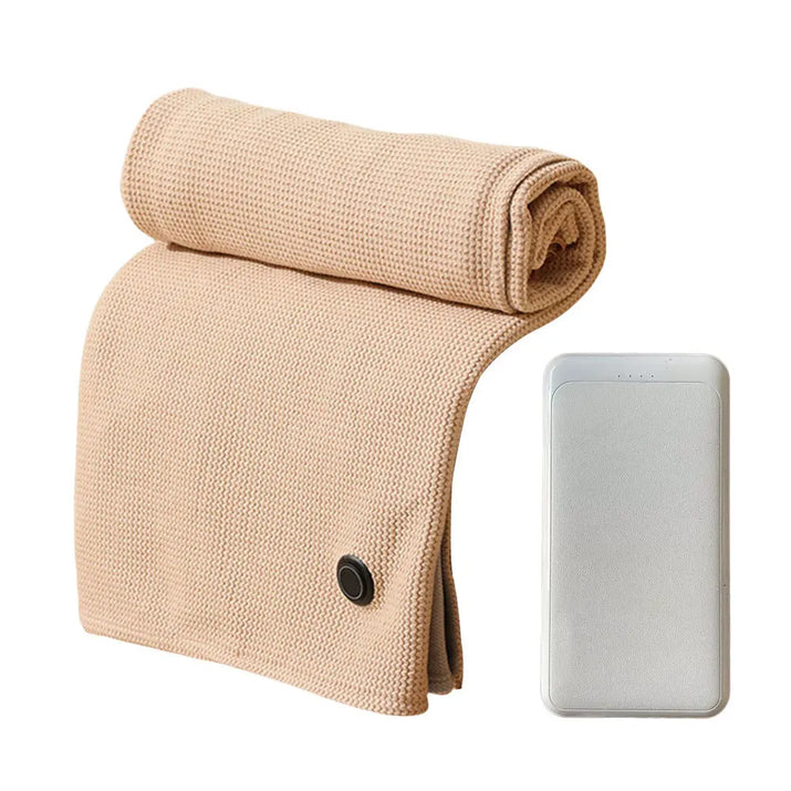 USB Electric Heated Blanket 3 Gears Heating Electric Blanket Shawl USB Heated Blanket Shawl With/Without 5000Mah Power Bank