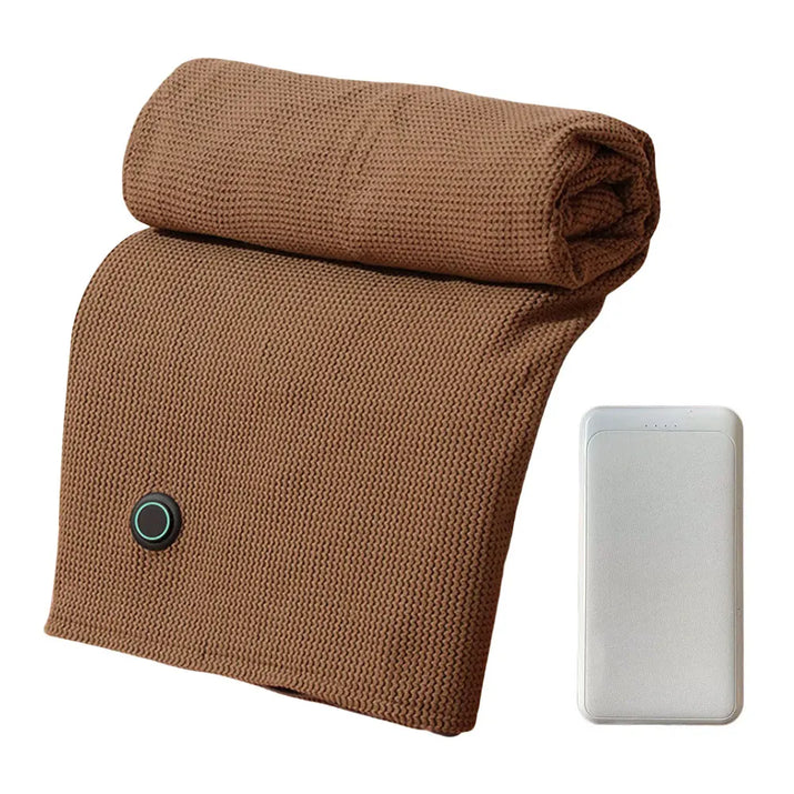 USB Electric Heated Blanket 3 Gears Heating Electric Blanket Shawl USB Heated Blanket Shawl With/Without 5000Mah Power Bank