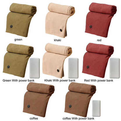 USB Electric Heated Blanket 3 Gears Heating Electric Blanket Shawl USB Heated Blanket Shawl With/Without 5000Mah Power Bank